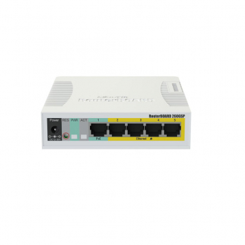 MikroTik RouterBoard 260GSP Network Switch CSS106-1G-4P-1S (UK PSU)
