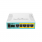 MikroTik hEX PoE 5 Port Router - RB960PGS (RouterOS L4) package contents