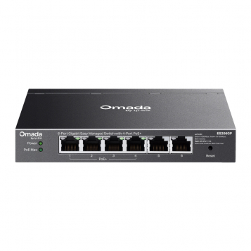 Omada by TP-Link 6-Port Gigabet Easy Managed Switch with 4-Port PoE+ - ES206GP