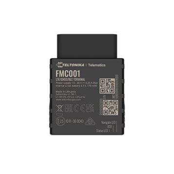 Teltonika Telematics FMC001 4G LTE Cat1 OBD GNSS Bluetooth Advanced GPS Tracker - FMC0015ULY01