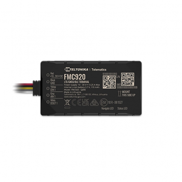 Teltonika Telematics FMC920 4G LTE Cat1 OBD GNSS Bluetooth Advanced GPS Tracker - FMC920LO7801