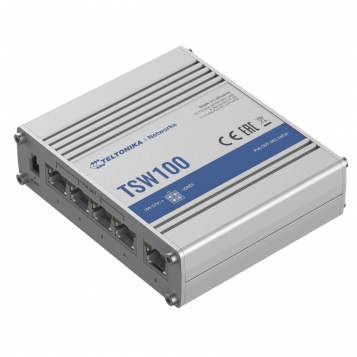 Teltonika Industrial Unmanaged PoE+ Network Switch - TSW100