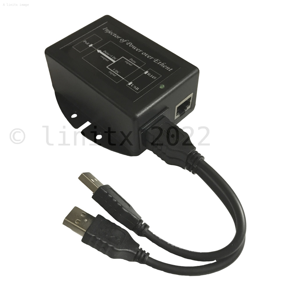 Tycon USB Powered 24V Passive PoE Injector - TP-DCDC-2USB-24