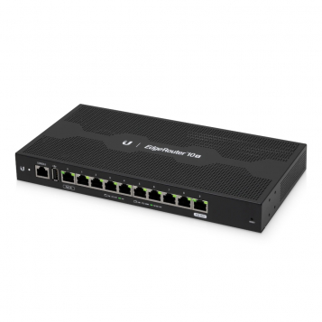 Ubiquiti EdgeRouter 10-Port Gigabit Router PoE Passthrough - ER-10X (With UK Adaptor)